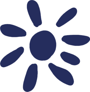 Icône soleil indigo - symbole de sagesse, intuition et élévation spirituelle