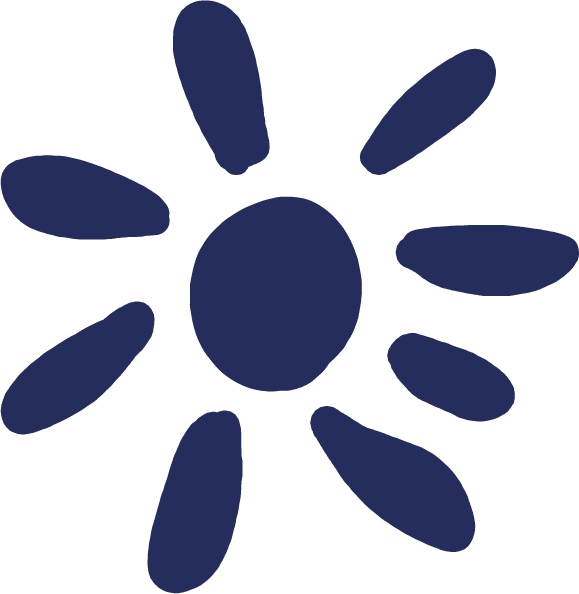 Icône soleil indigo - symbole de sagesse, intuition et élévation spirituelle